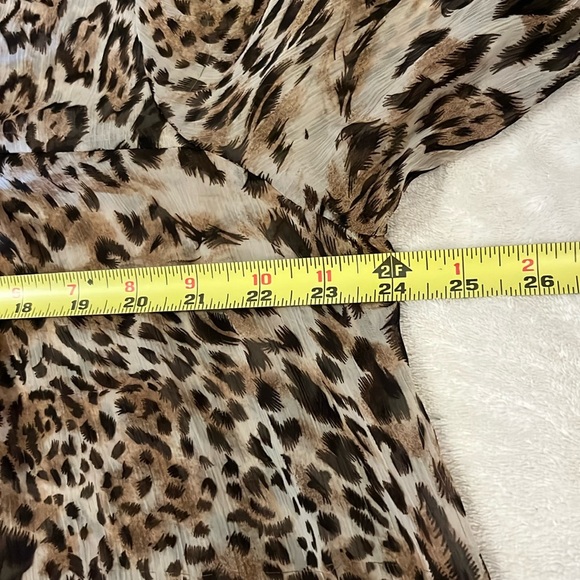 Two Sheer Beach Pool Swimsuit Coverup Tops Blouses Leopard & Polka Dot - Picture 9 of 16